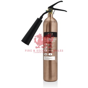 Contempo 2kg CO2 Brushed Antique Copper Fire Extinguisher