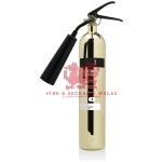 Contempo 2kg CO2 Polished Gold Fire Extinguisher