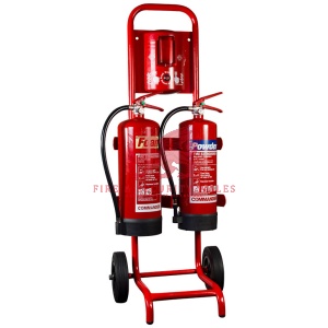 Compact Double Extinguisher Trolley