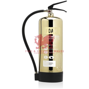 Contempo 6ltr AFFF Foam Polished Gold Fire Extinguisher