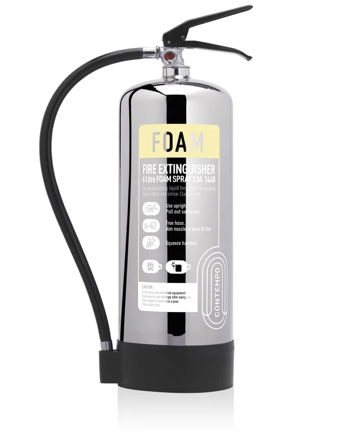 Contempo 6ltr AFFF Foam Stainless Steel Fire Extinguisher