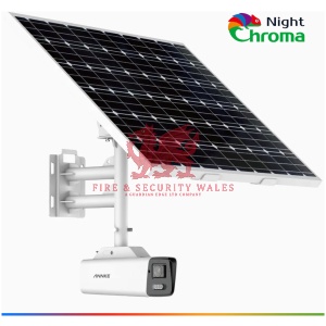 4K 4G LTE Solar-Powered Outdoor Security Camera, Acme Color Night Vision, 100% Wire-Free, 80W Solar Panel, Built-In Battery, Human & Vehicle Detection, IP67, Heavy-Duty