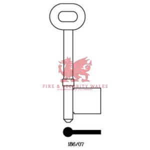 Universal 186/07 Mortice Key Blank - 7G