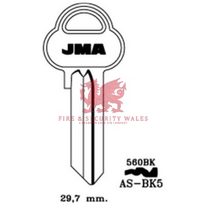 JMA AS-BK5 Cylinder Key Blank for Assa®