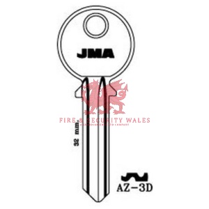 JMA AZ-3D Cylinder Key Blank for Azbe®