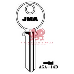 JMA Cylinder Key Blank AGA-14D for AGA®