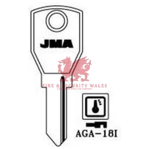 JMA Cylinder Key Blank AGA-18I for AGA®