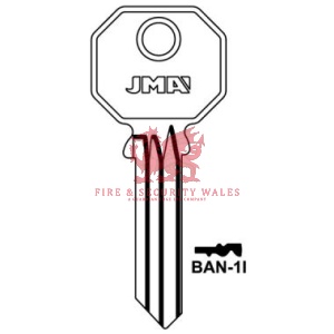 JMA BAN-1I Security Key Blank for Banham®