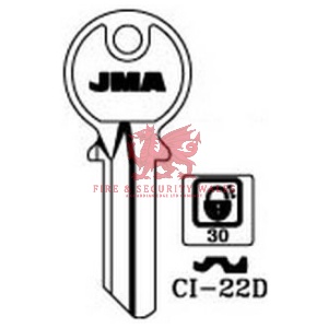 JMA CI-22D Cylinder Key Blank for Cisa®