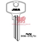 JMA Cylinder Key Blank DOM-27D/51 for DOM®