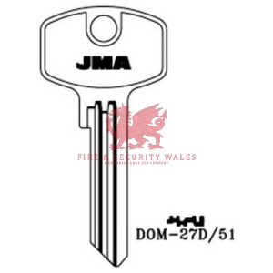 JMA Cylinder Key Blank DOM-27D/51 for DOM®