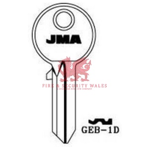 JMA GEB-1D Cylinder Key Blank for Geba®