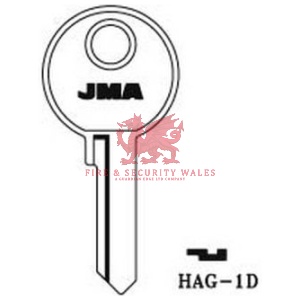 JMA HAG-1D Cylinder Key Blank for Haga®