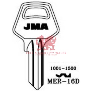 JMA MER-16D Cylinder Key Blank for Meroni®