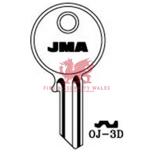 JMA OJ-3D Cylinder Key Blank for Ojmar®