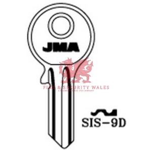 JMA Cylinder Key Blank - SIS-9D for SIS®