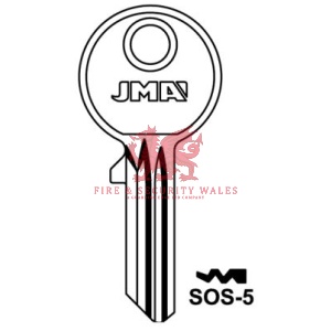 JMA Cylinder Key Blank - SOS-5 for SOS®