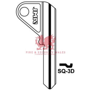 JMA SQ-3D Cylinder Key Blank for Squire®