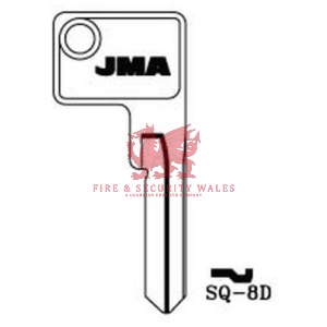 JMA SQ-8D Cylinder Key Blank - HS4 for Squire®